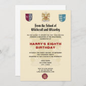 魔女学校誕生日パーティー 招待状 (正面/裏面)