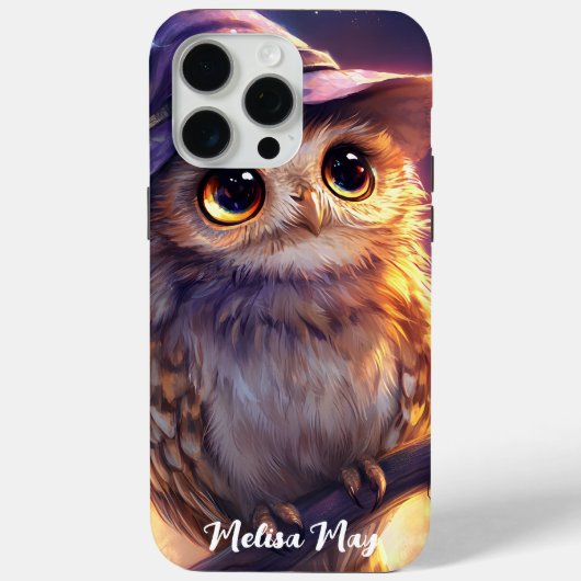 魔女帽をかぶったかわいいフクロウ Case-Mate iPhoneケース (裏面)