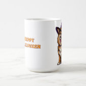 魔女帽をかぶったハッピードッグ コーヒーマグカップ (中央)