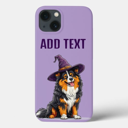 魔女帽をかぶった元気な犬 Case-Mate iPhoneケース (裏面)