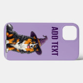 魔女帽をかぶった元気な犬 Case-Mate iPhoneケース (裏面 (横))