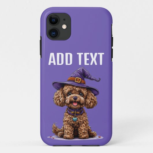 魔女帽をかぶった元気な犬 Case-Mate iPhoneケース (裏面)