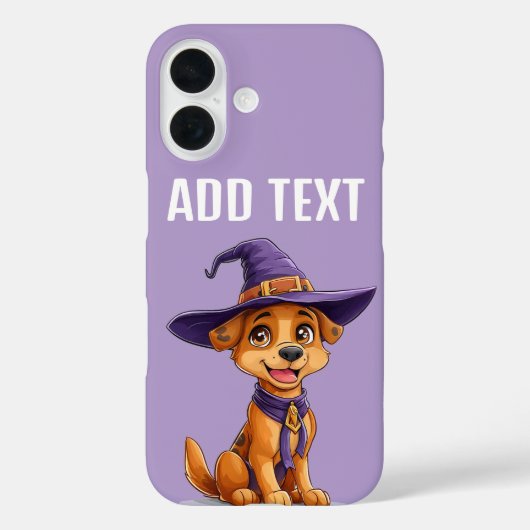 魔女帽をかぶった元気な犬 Case-Mate iPhoneケース (裏面)