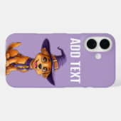 魔女帽をかぶった元気な犬 Case-Mate iPhoneケース (裏面 (横))