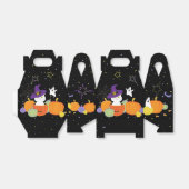 魔女帽子のハロウィーンのかわいい猫 フェイバーボックス (折り畳みなし)