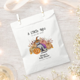 魔女帽子の赤ちゃんシャワーの小さなブー詩の猫 フェイバーバッグ