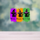 魔女帽子の黒猫Tシャツ アクリルサイン (ニュートラル)