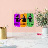 魔女帽子の黒猫Tシャツ アクリルサイン (ウェディング)