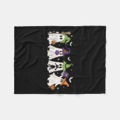 魔女幽霊不気味ハロウィーン魔女ガール フリースブランケット (正面(横))