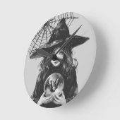 魔女時計 ラウンド壁時計 (傾斜)