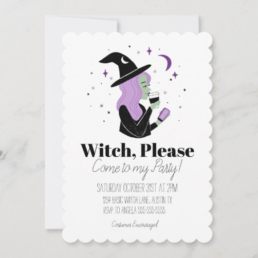 魔女来よパーティー 招待状 (正面)