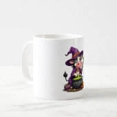 魔女牛のキャンドル釜煎じ薬 コーヒーマグカップ (正面左)
