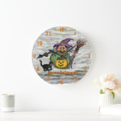 魔女猫こうもりハッピーハローウィン! ラージ壁時計 (ホーム)