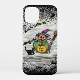 魔女猫こうもりハッピーハローウィン! iPhone 12 MINI ケース