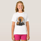 魔女猫とかぼちゃ Tシャツ (正面フル)
