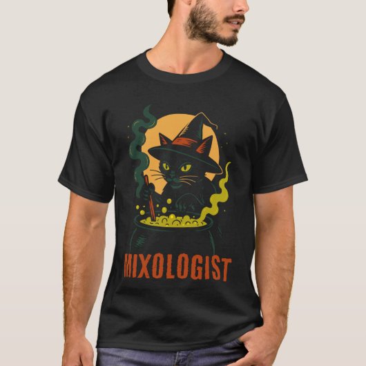 魔女猫のハロウィンバー・カクテルバーista tシャツ (正面)