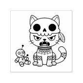 魔女猫のボードゥー人形 セルフインキングスタンプ (デザイン)
