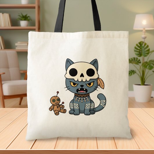 魔女猫のボードゥー人形 トートバッグ