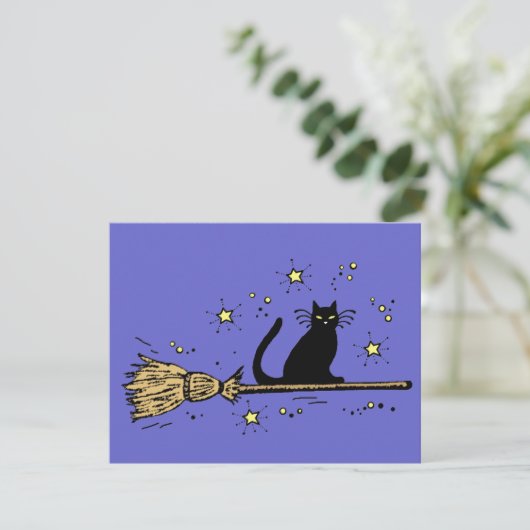 魔女猫の招待カード 招待状 (スタンド正面)
