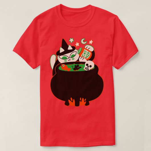 魔女猫の秘密の成分 Tシャツ (デザイン正面)