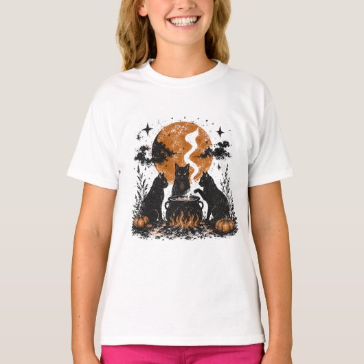 魔女猫の集まり Tシャツ (正面)