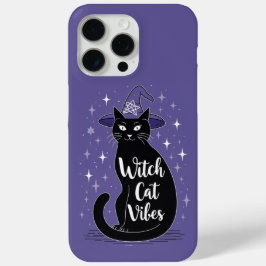 魔女猫の雰囲気 パープル ハロウィン iPhone 15 Pro Maxケース