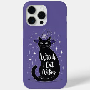 魔女猫の雰囲気 パープル ハロウィン iPhone 15 Pro Maxケース