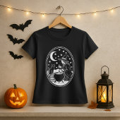 魔女猫の魔法鍋ミスティック Tシャツ