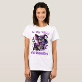 魔女猫ママ時代の私 スケルトン魔女 黒猫 Tシャツ (正面フル)