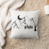 魔女登山アマウンテンアットナイト – 神秘的な月 クッション (ブランケット)