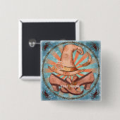 魔女衣装カスタムの魔女ピン 缶バッジ (正面&裏面)