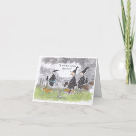 魔女記入ハロウィーンカード カード