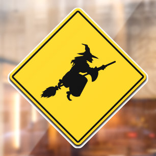 魔女警告のハロウィーン ウィンドウサイン