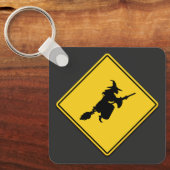 魔女警告のハロウィーン キーホルダー (正面)