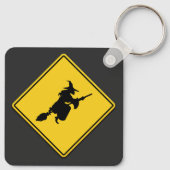 魔女警告のハロウィーン キーホルダー (裏面)