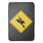 魔女警告のハロウィーン バスマット (正面縦)