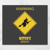魔女警告のハロウィーン ビールラベル (シングルラベル)
