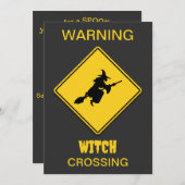 魔女警告のハロウィーン 招待状 (正面/裏面)