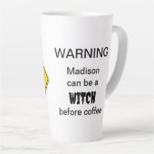 魔女警告の カフェラテマグ (右アングル)