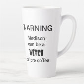 魔女警告の カフェラテマグ (右)