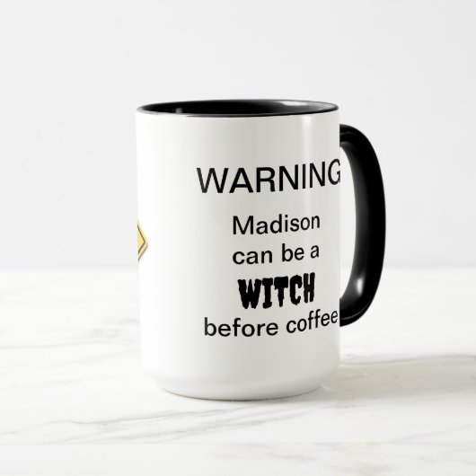 魔女警告の マグカップ (正面右)