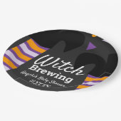 魔女足ブルーイングハロウィーン誕生日ベビーシャワー ペーパープレート (アングル)