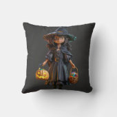 魔女運のカラフルキャンディとジャックオランター クッション (裏面)