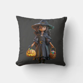 魔女運のカラフルキャンディとジャックオランター クッション