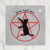 魔女金ゴールドペンタグラムサークルと猫の星 フェイバータグ (裏面)