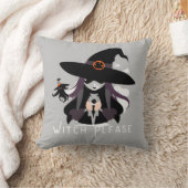 魔女顔 クッション (ブランケット)