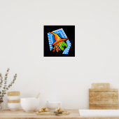 魔女顔 ポスター (キッチン)