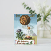 魔女飛んでいるが熱気球かぼちゃだ ポストカード (スタンド正面)