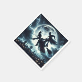 魔女飛んでいると猫 スタンダードカクテルナプキン (角)