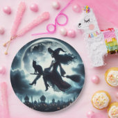 魔女飛んでいると猫 ペーパープレート (パーティー)